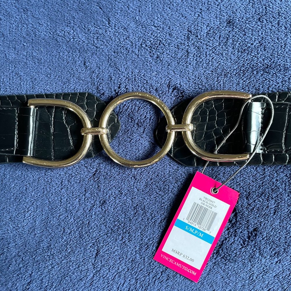Vince Camuto Black Statement Belt - NWT
